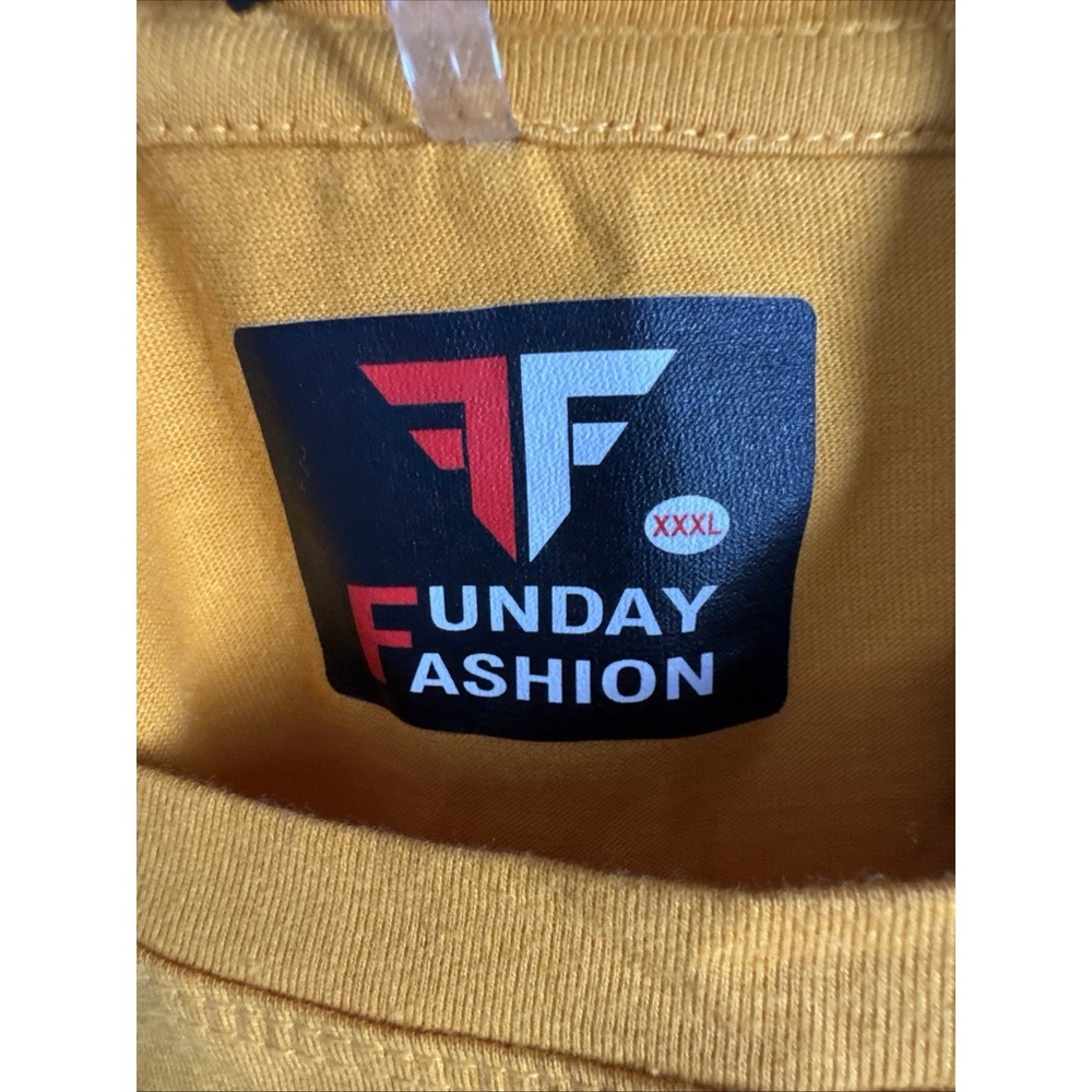 Unisex Mustard Tee-shirt Size 3X - Cotton - Loose - Big & Tall - Funday Fashion - Picture 2 of 5